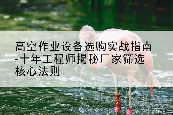 汾阳剪叉式升降机厂家-高空作业设备选购实战指南-十年工程师揭秘厂家筛选核心法则