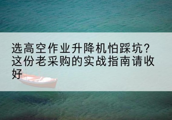 汾阳高空作业升降机厂家推荐-选高空作业升降机怕踩坑？这份老采购的实战指南请收好