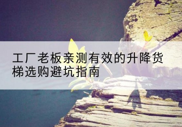 汾阳升降货梯怎么选-工厂老板亲测有效的升降货梯选购避坑指南